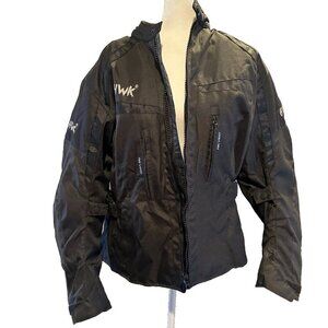 NWOT HWK Bikercore Touring Stunt Motorcycle Jacket Womens 3XL CE Armour Black